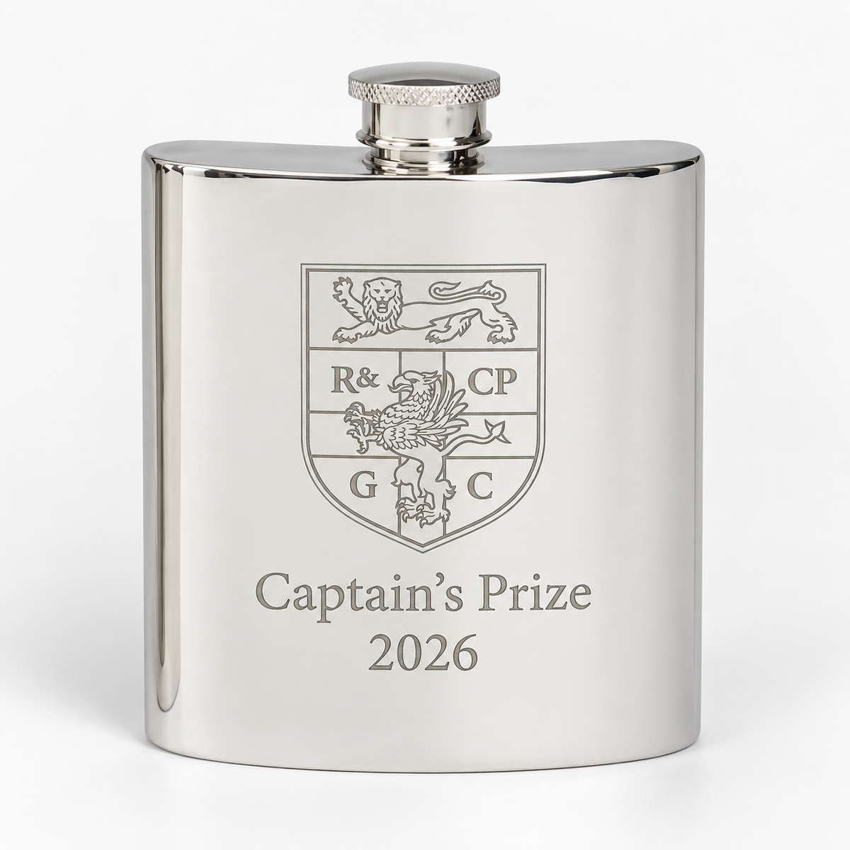 6oz Pewter Hip Flask - Golf Scene
