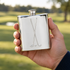 6oz Pewter Hip Flask - Golf Design