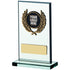 Rectangular Glass Plaque with Laurel Award