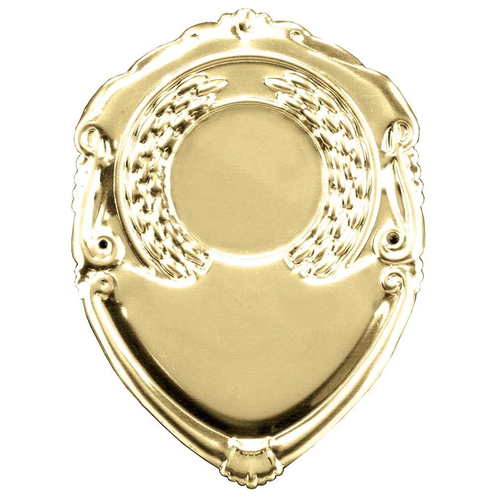 Classic Metal Title Shield - Gold (Available Engraved)