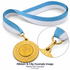 Sky Blue & White Medal Ribbon with Clip