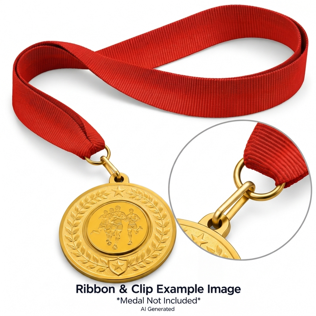 Red Medal Ribbon with Clip