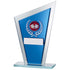 6.5"  Blue Mirror Glass Award (CLEARANCE)