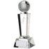 8" Victory Football Glass Column Award (CLEARANCE)