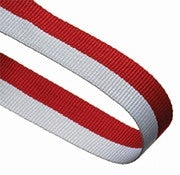 Red & White Medal Ribbon with Clip