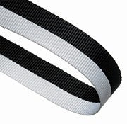 Black & White Medal Ribbon with Clip