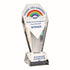 Clear Glass Award - Obelisk On Base