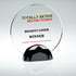 Colour Print Personalised Clear Glass Round Plaque Award (10mm Thick) on Black Metal Base