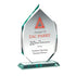 Personalised Jade Glass Award - Diamond On Base