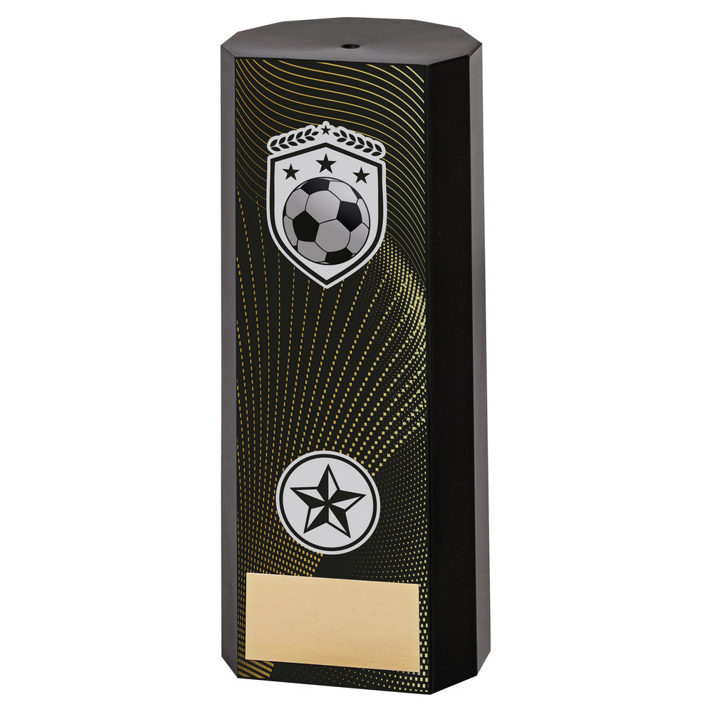 Premier Football Plastic Column Trophy - Black