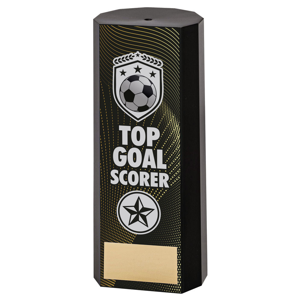 Premier Football Top Goal Scorer Plastic Column Trophy - Black