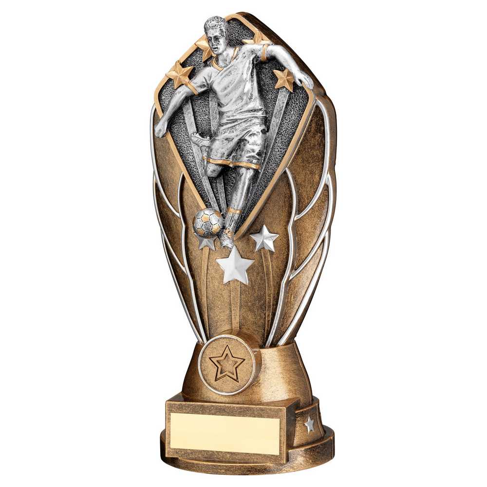 Diamond Column Football Figure Trophy