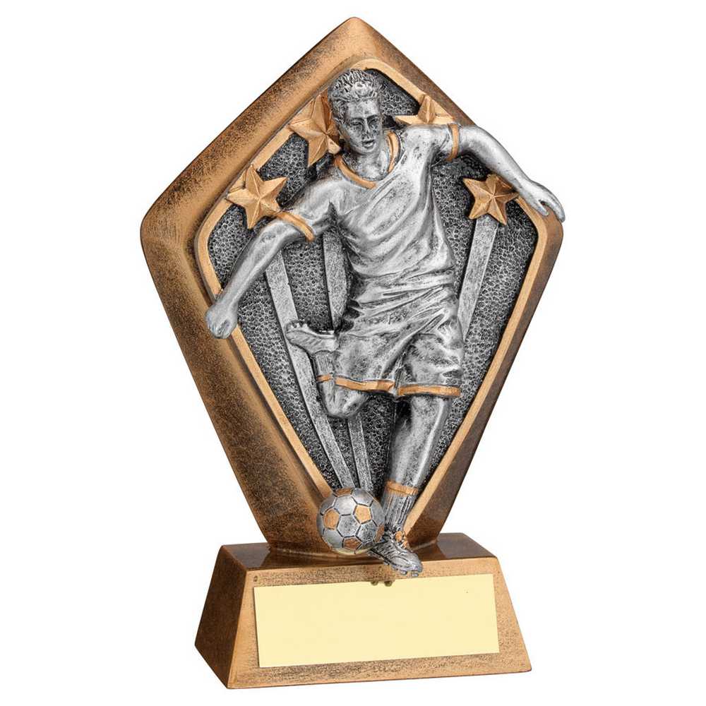 Football Figurine Diamond Trophy Plaque