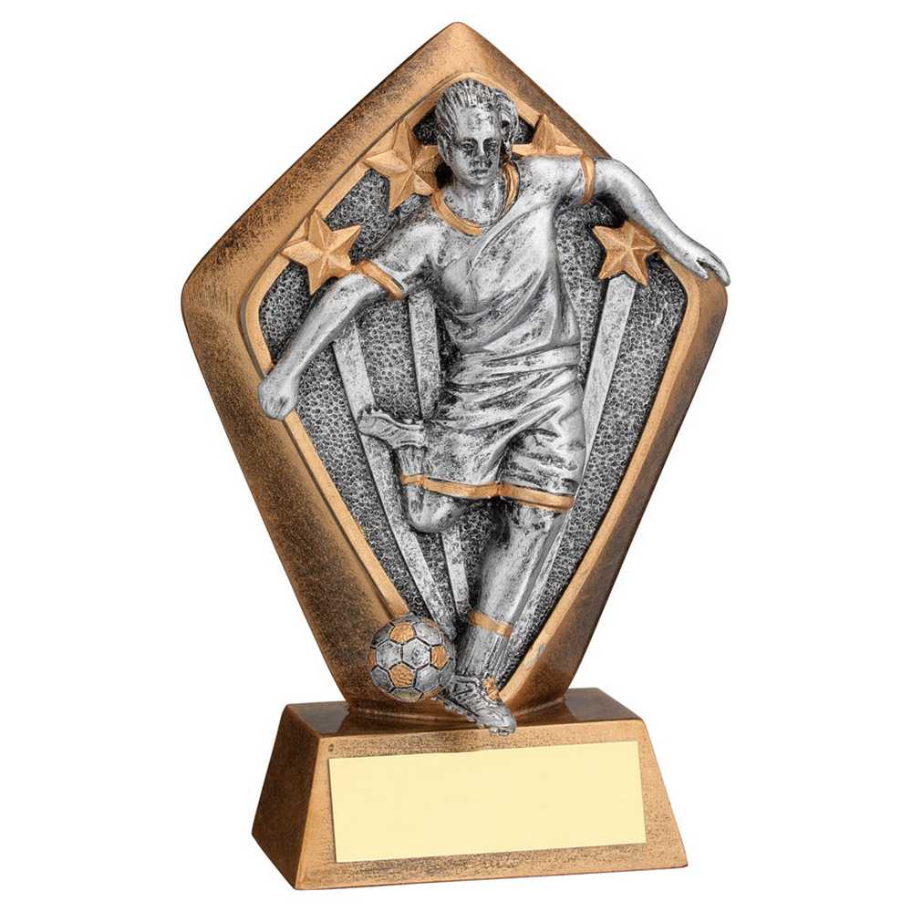 Ladies Football Diamond Trophy Plaque