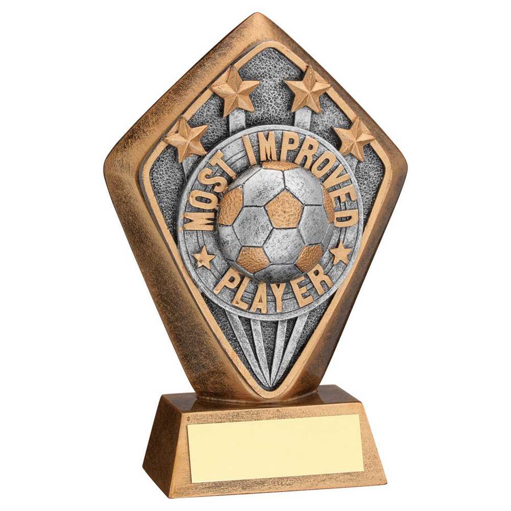 Football Most Improved Player Diamond Trophy Plaque