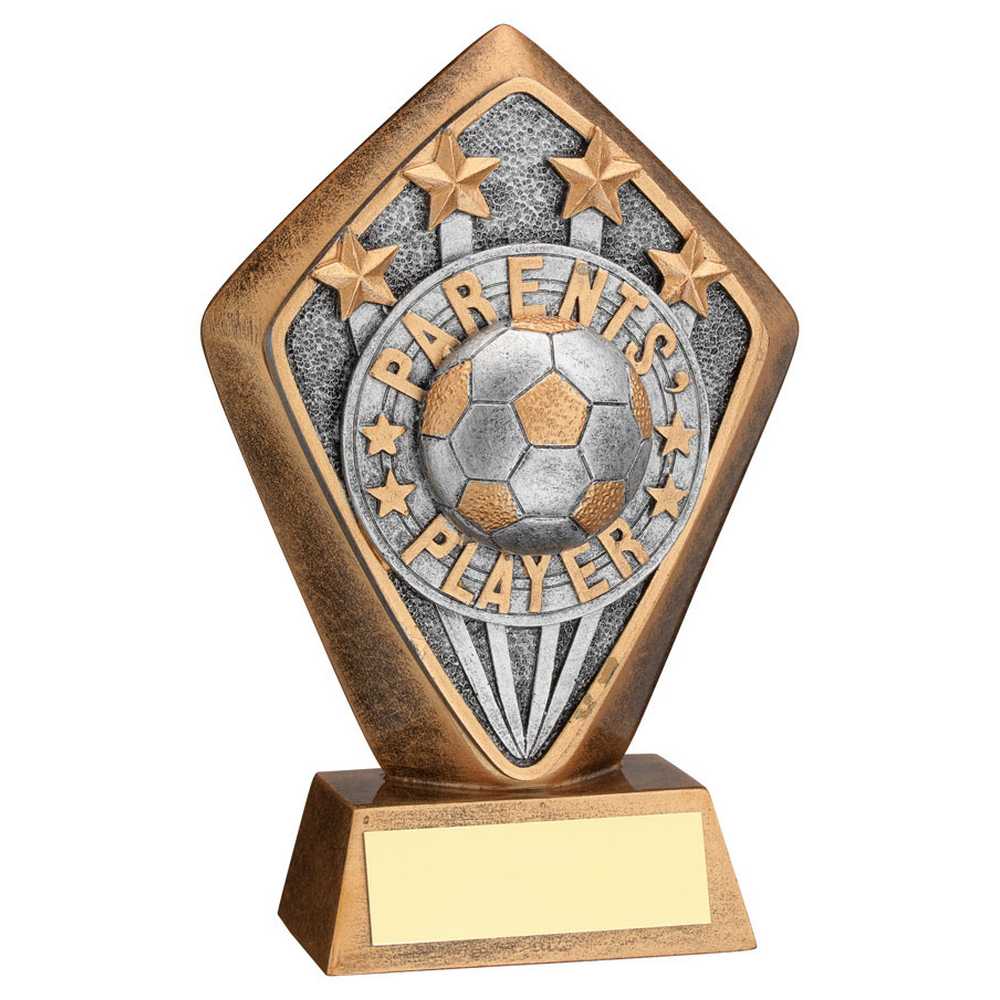 Football Parents Player Diamond Trophy Plaque