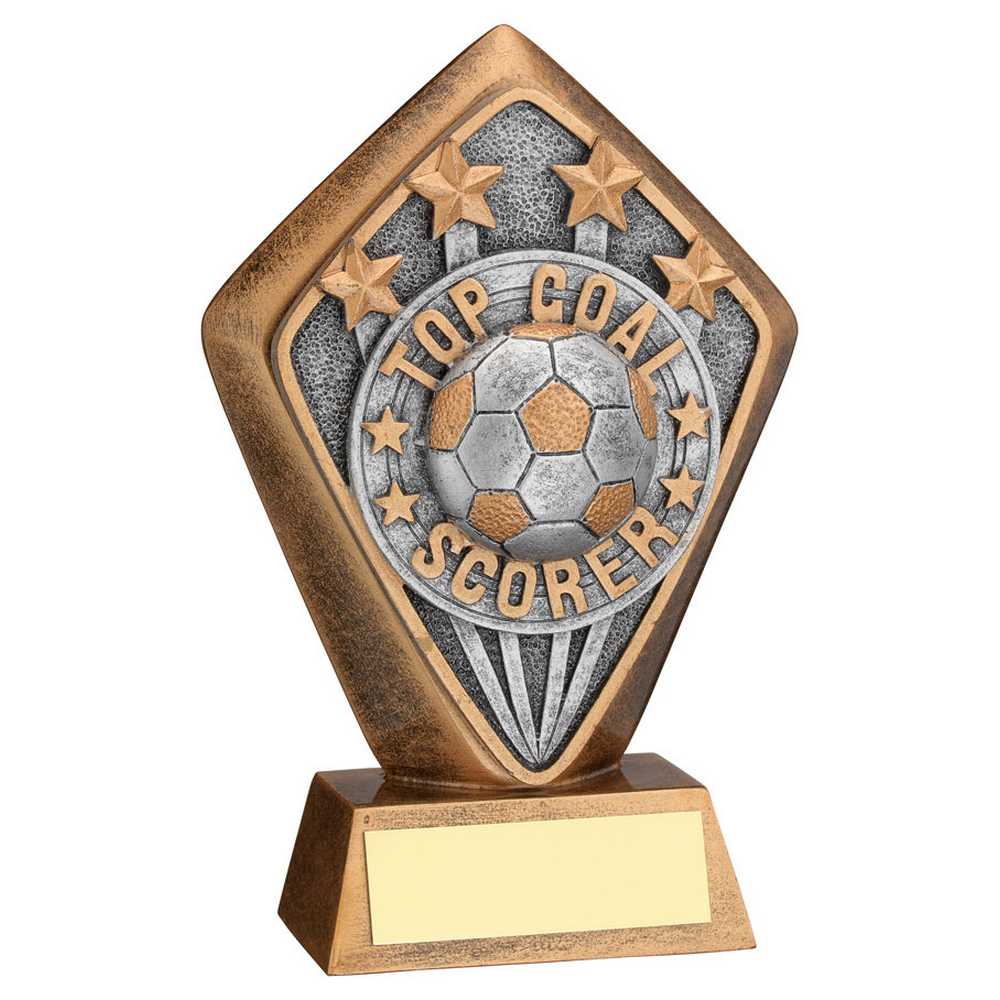 Football Top Goal Scorer Diamond Trophy Plaque