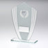 Football Glass Shield Plaque Award