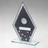 Grey and Silver Football Glass Diamond Award