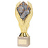Football Gold Plastic Statue Trophy on Cream Marble Base