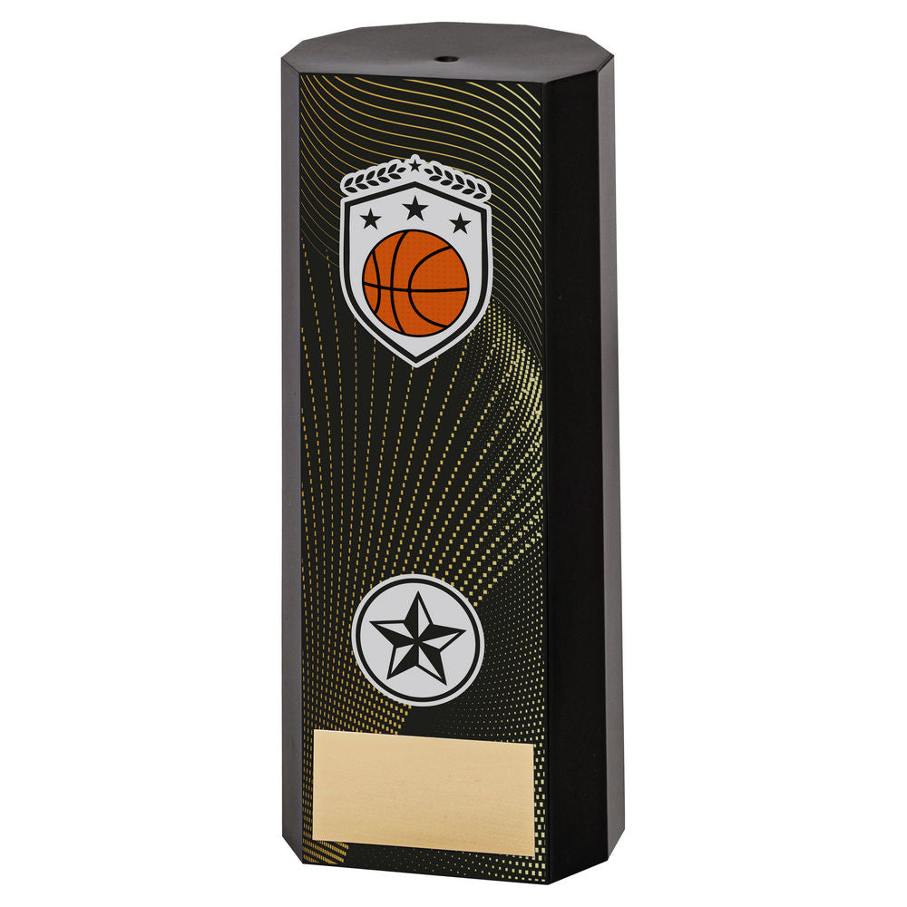 Premier Basketball Plastic Column Trophy - Black