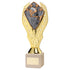 Netball Gold Plastic Statue Trophy on Cream Marble Base