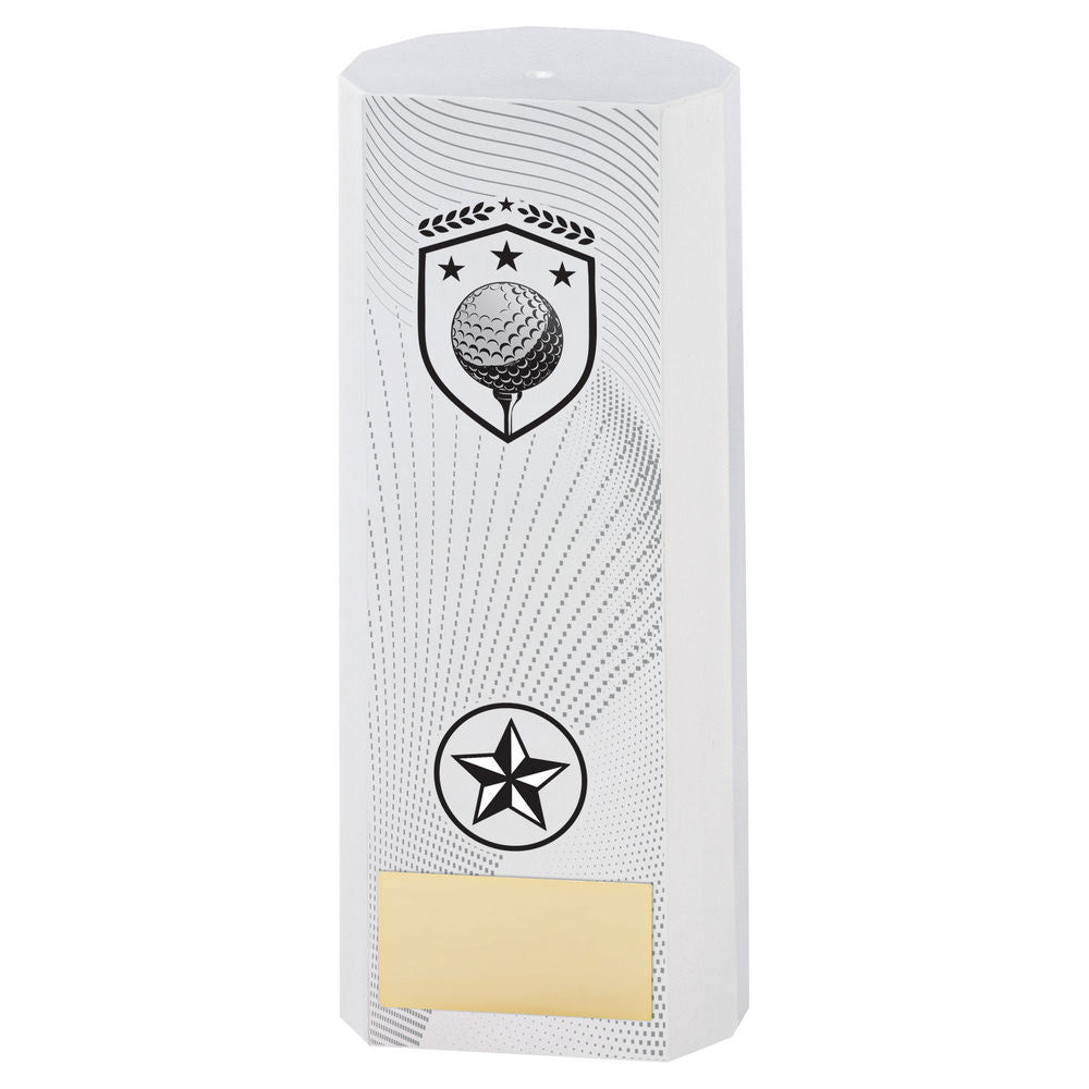 Premier Golf Plastic Column Trophy - White
