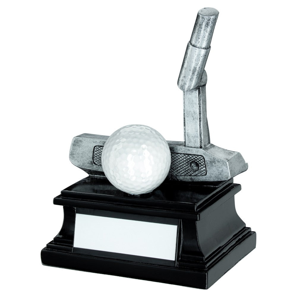 Golf Putter Club And Ball Trophy - 6in (CLEARANCE)