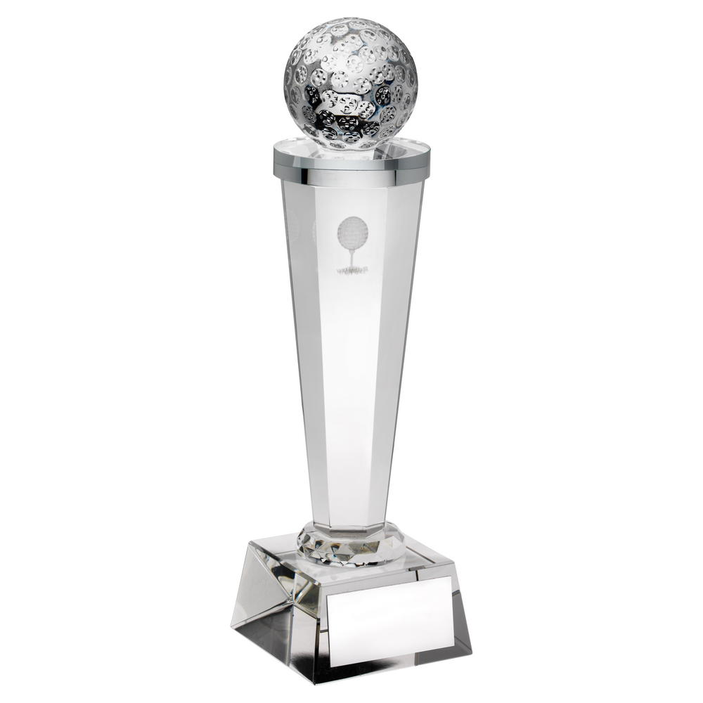 Glass Golf Obelisk Champions Trophy (CLEARANCE)