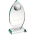 Jade Glass Plaque With Half Golf Ball Trophy - 8.5in (CLEARANCE)