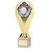 Golf Gold Plastic Statue Trophy on Cream Marble Base