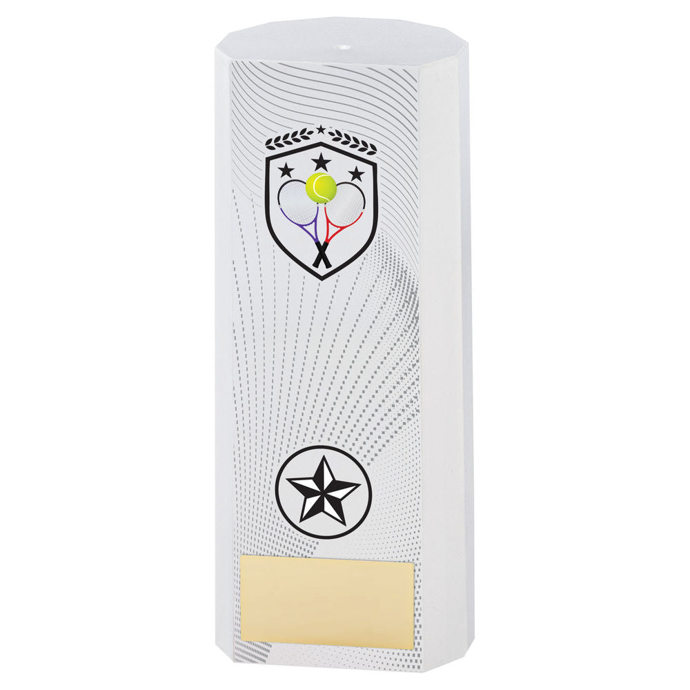 Premier Tennis Plastic Column Trophy - White