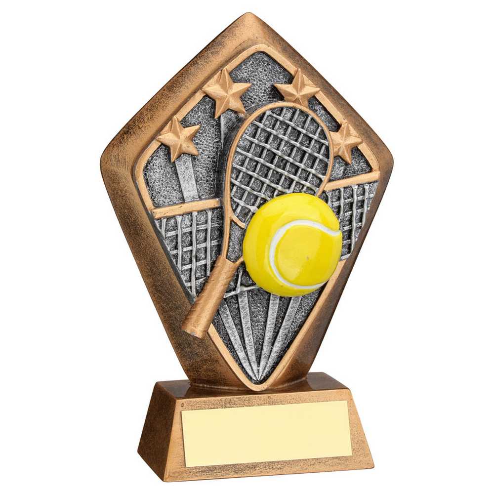 Tennis Diamond Trophy Plaque