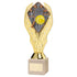 Tennis Gold Plastic Statue Trophy on Cream Marble Base
