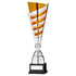 Silver/Bronze Striped Trophy Cup on Black Base