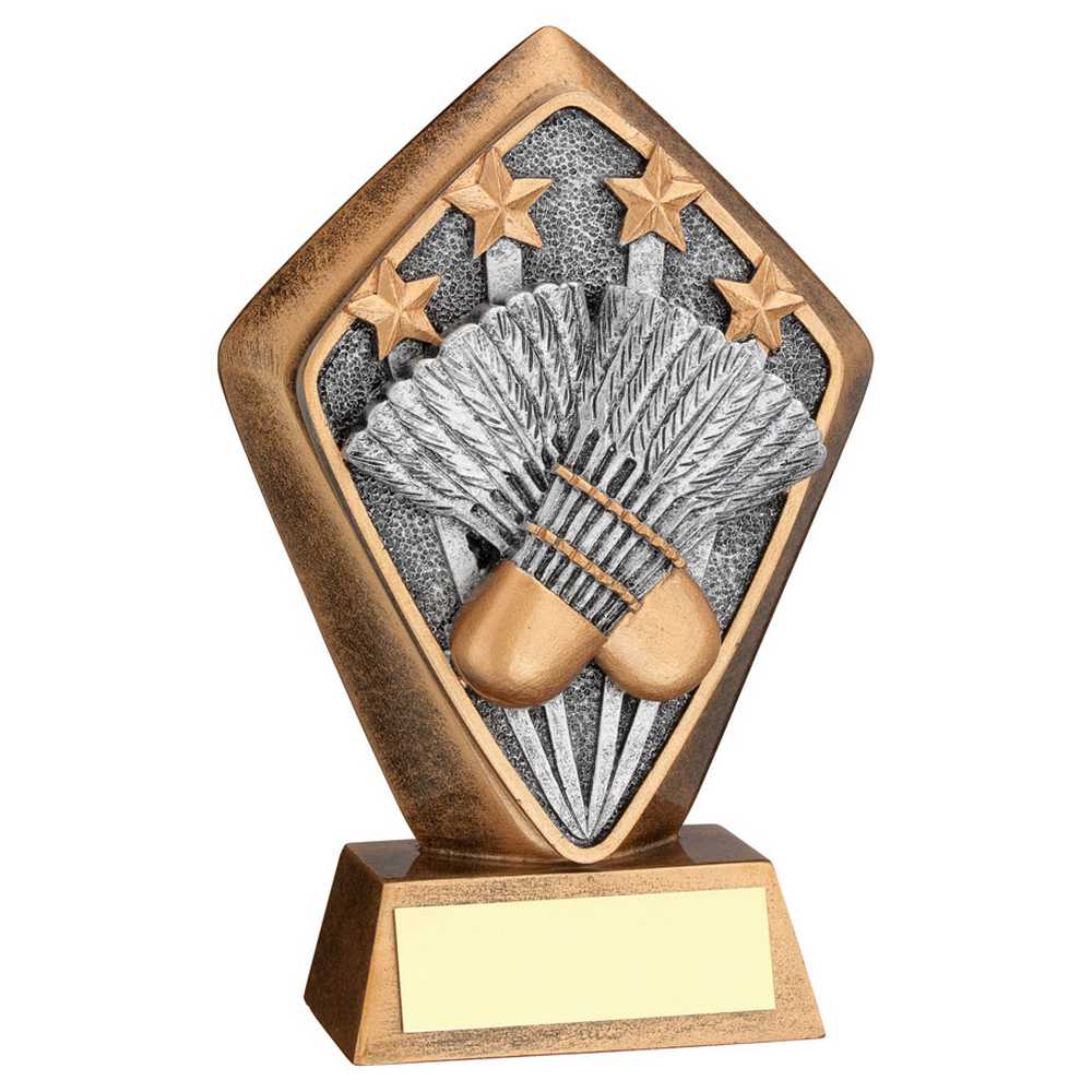 Badminton Diamond Trophy Plaque