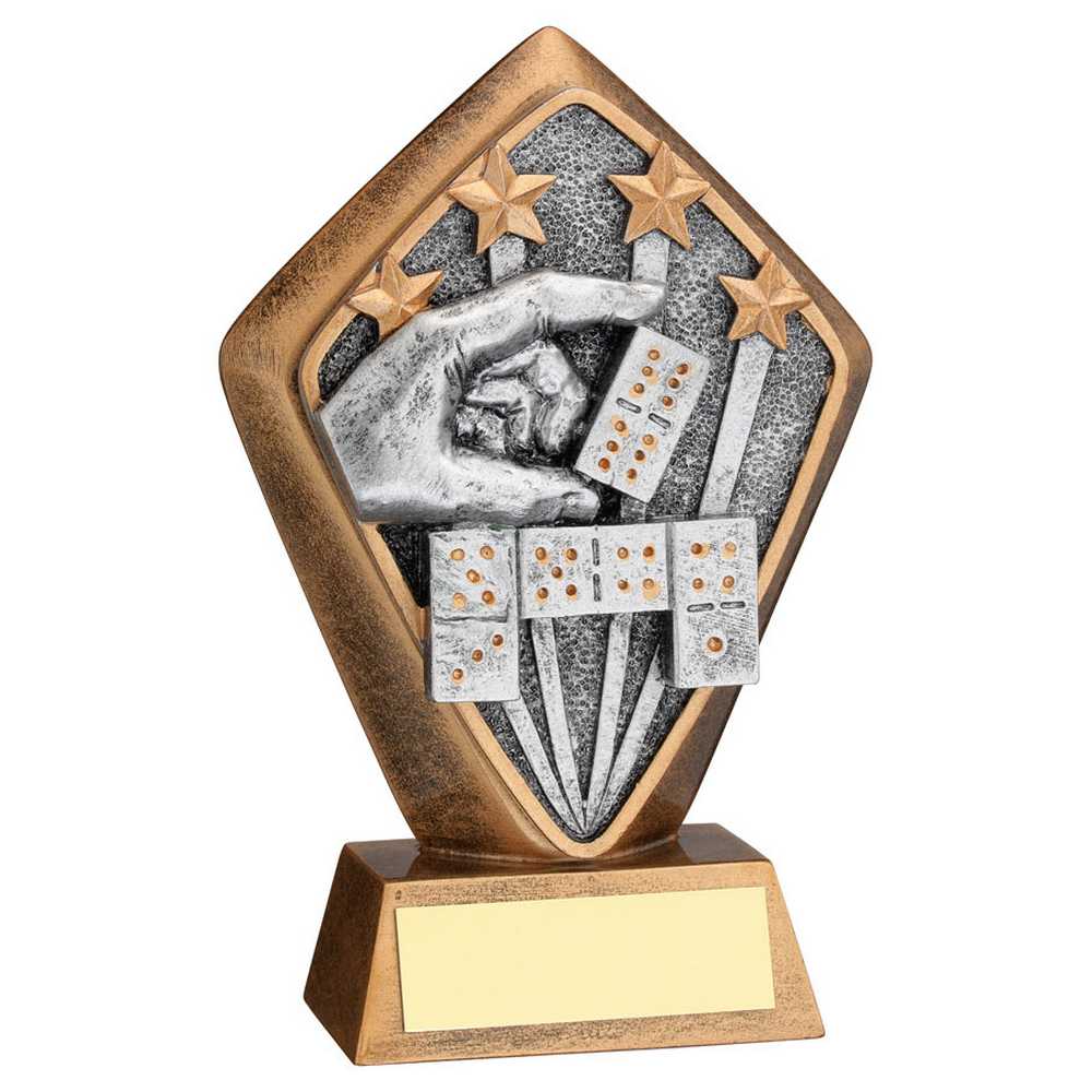 Dominoes Diamond Trophy Plaque