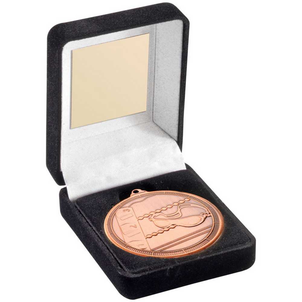 Swimming 50mm Bronze Medal in Black Presentation Box