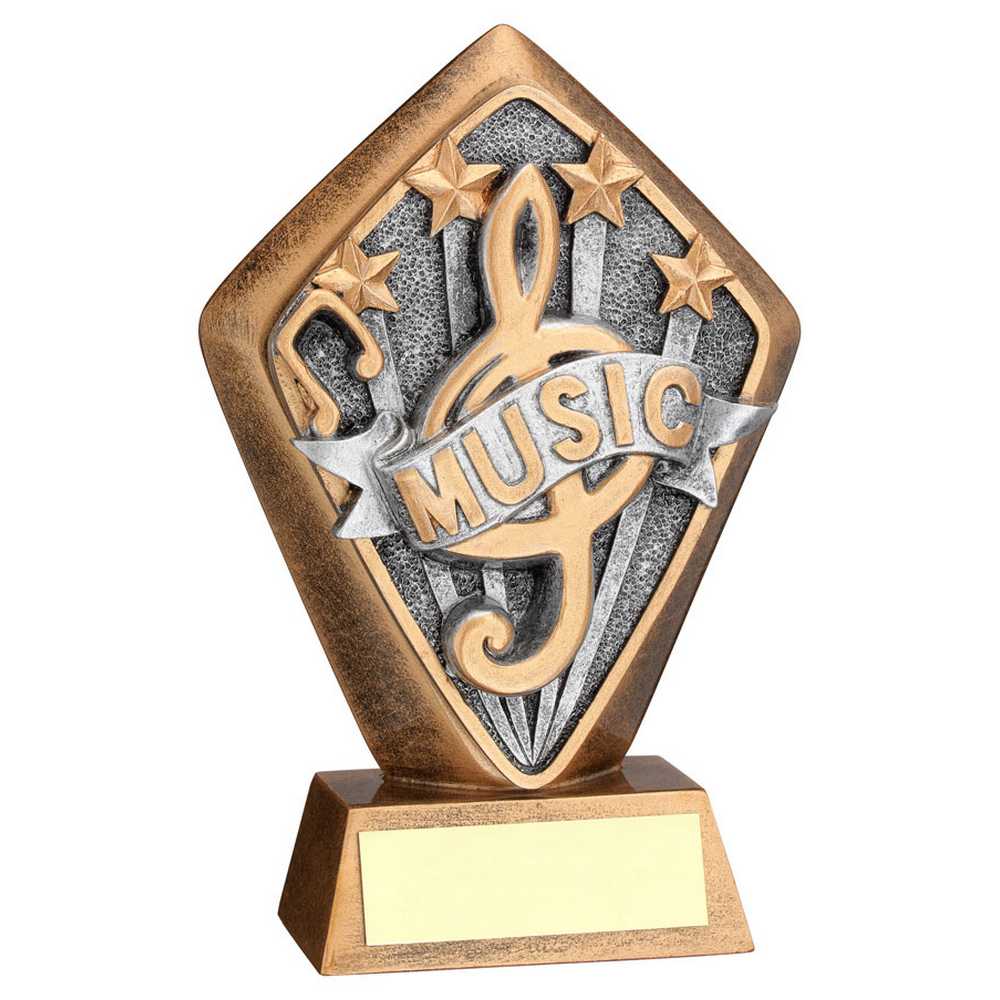 Music Diamond Trophy Plaque