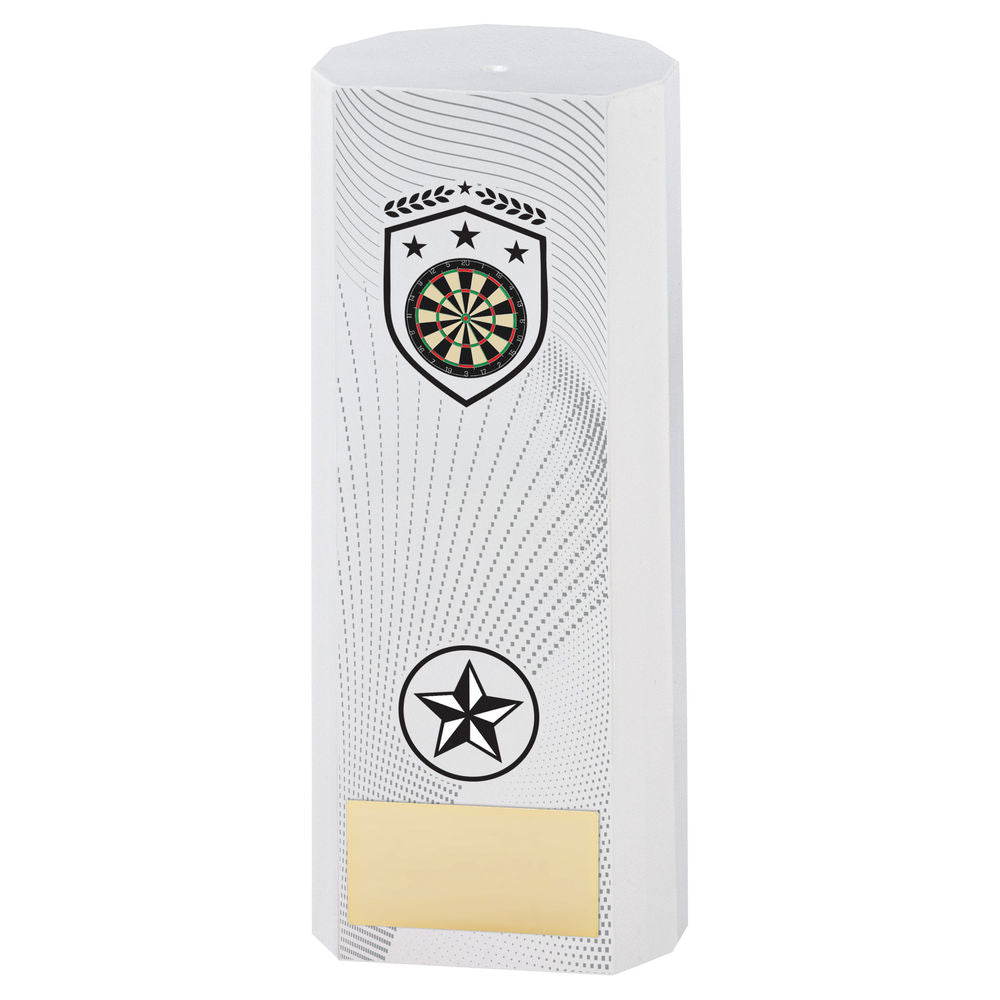 Premier Darts Plastic Column Trophy - White