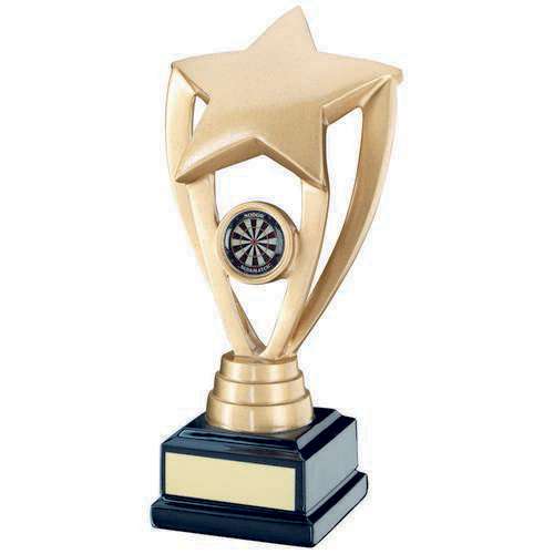 Darts Shooting Star Resin Award on Base