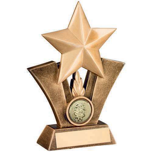 Darts Gold Star Resin Award on Base