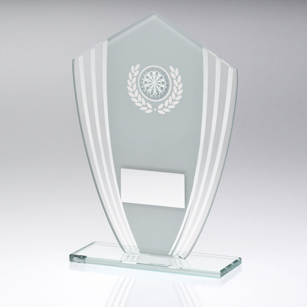 Darts Glass Shield Plaque Award