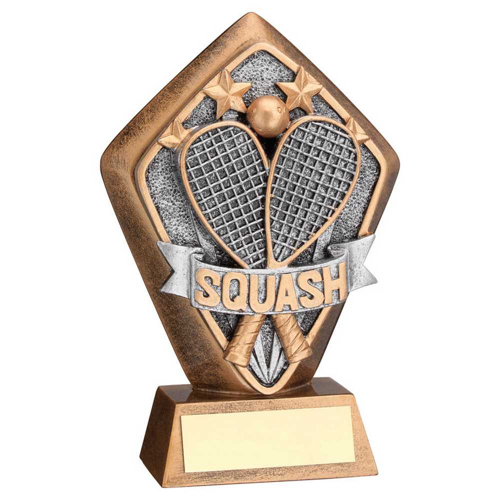 Squash Diamond Trophy Plaque