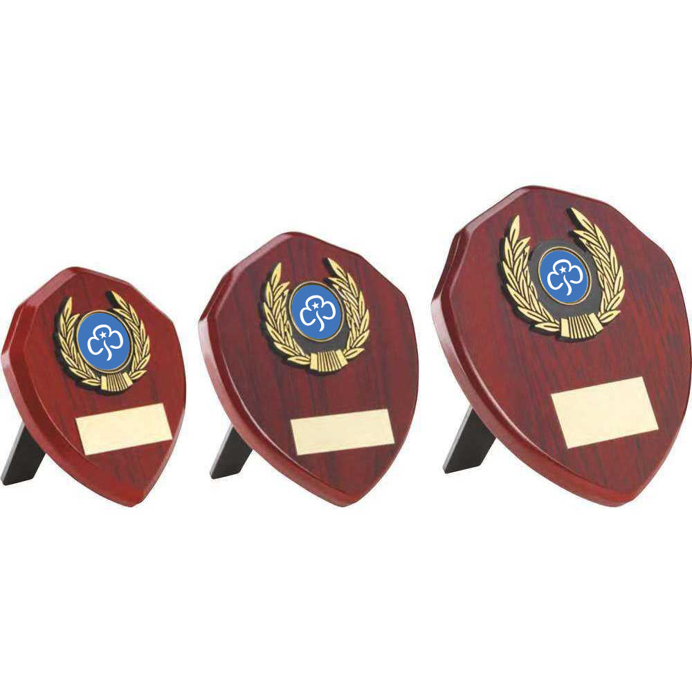 Brownies Wood Shield Personalised Trophy