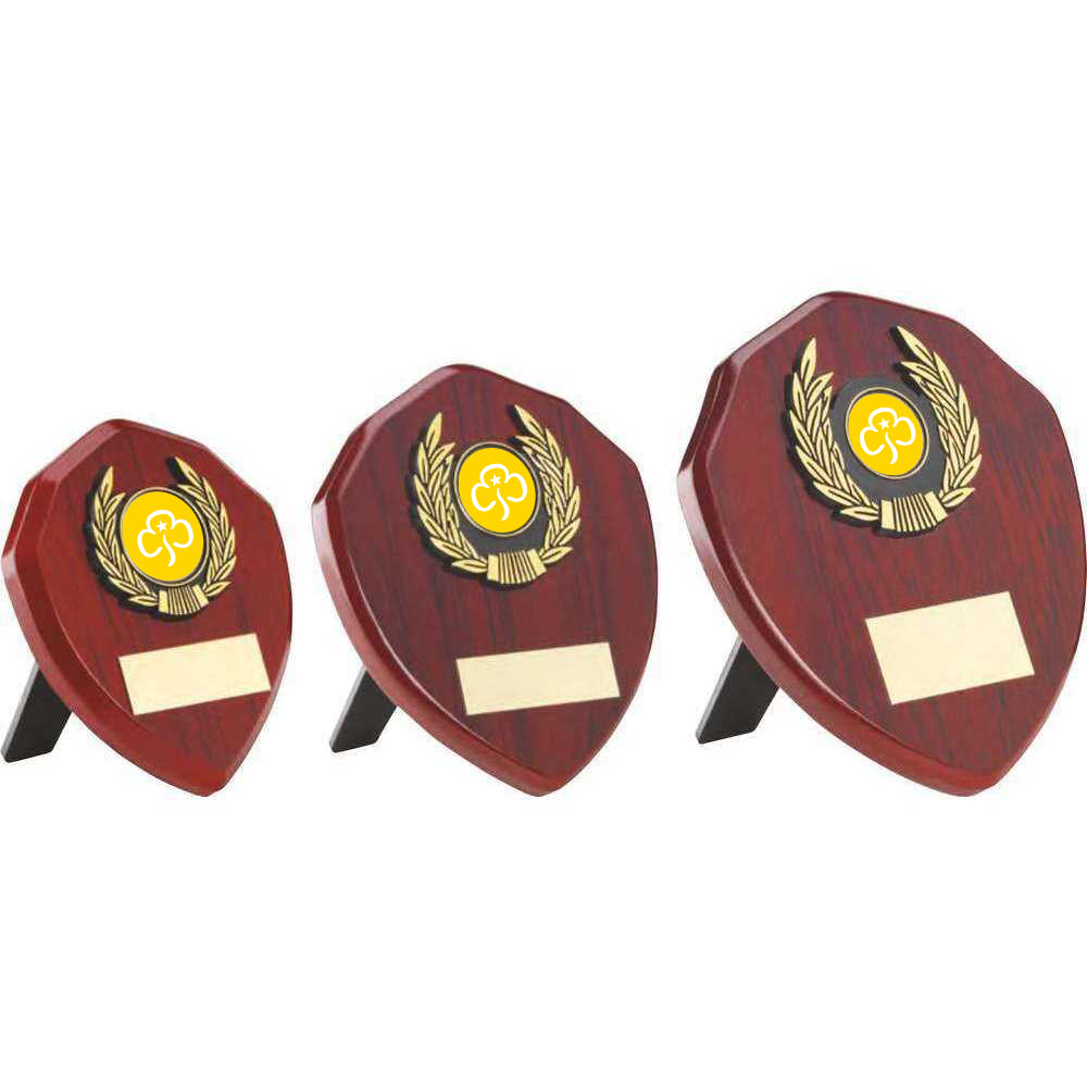 Girl Guides Wood Shield Personalised Trophy