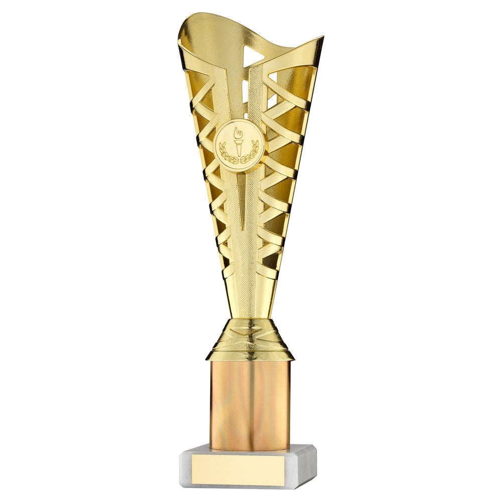 Titan Gold Plastic Riser Trophy Cup on Marble Base
