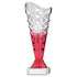 Titan Silver/Pink Plastic Trophy Cup on White Marble Base