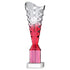 Titan Silver/Pink Plastic Riser Trophy Cup on Marble Base