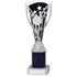 Flash Silver/Black Plastic Riser Trophy Cup on Marble Base